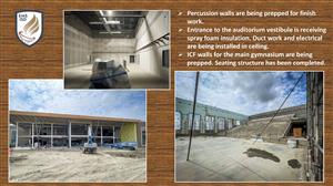 construction of walls at Eagle Mountain High School